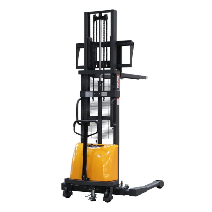 Semi-Electric Power Lift Straddle Stacker 3300Lbs