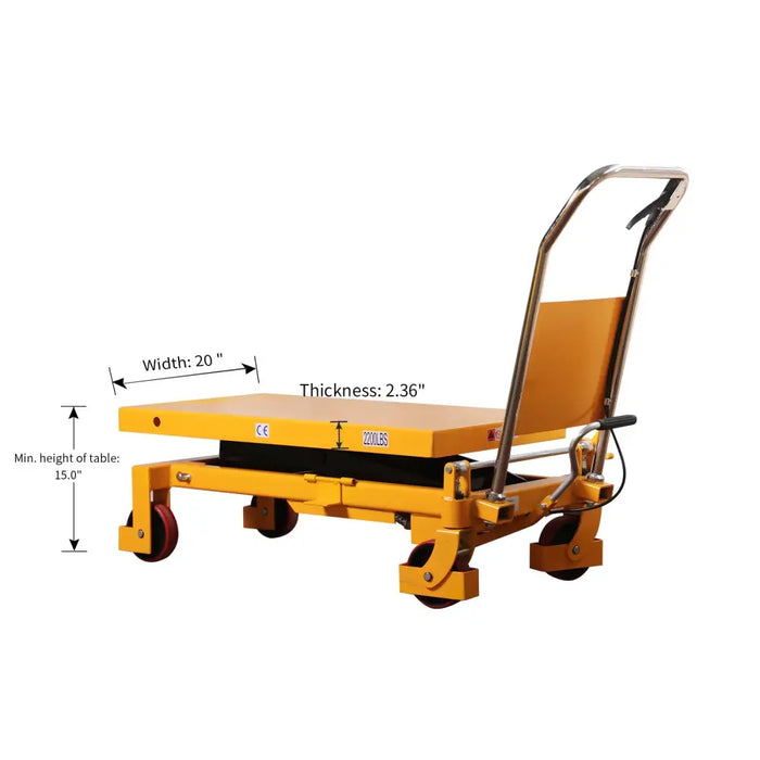 Single Scissor Lift Table 2200lbs. 39.4’ lifting height