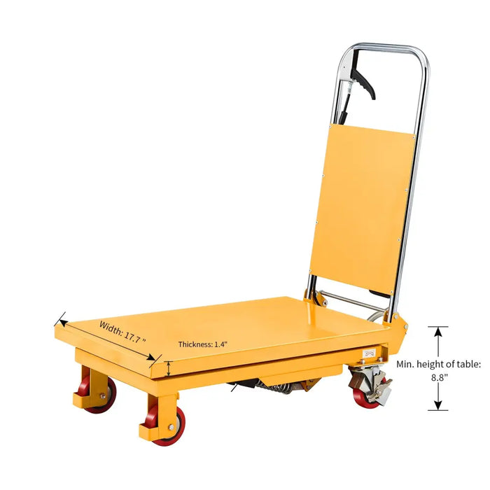 Single Scissor Lift Table 330 lbs. 29’ lifting height