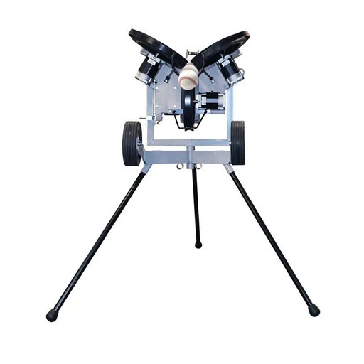 Sports Attack Hack Attack Baseball Pitching Machine with Extended Legs Front View