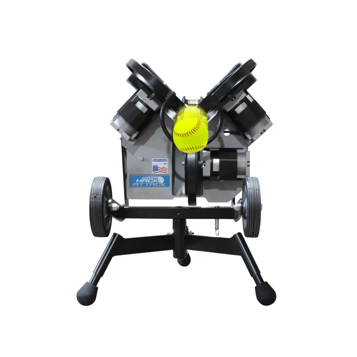 Sports Attack Junior Hack Attack Softball Pitching Machine With Ball Front View