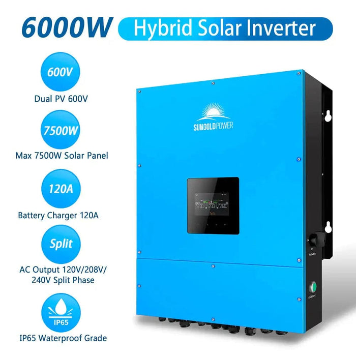 BLUEPOWER IP6048 6000W 48V HYBRID SOLAR INVERTER ( AC COUPLED IP65 )