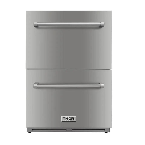 Thor Kitchen 24 Inch Indoor Outdoor Refrigerator Drawer in Stainless Steel