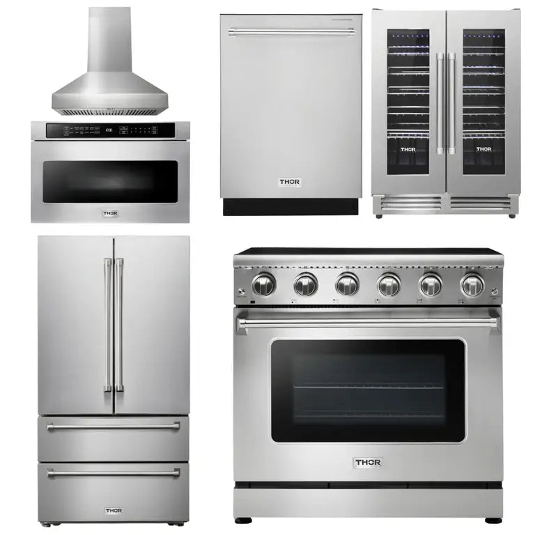 Thor Kitchen Appliance Package - 36 In. Electric Range Range