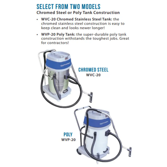 Ultimate Solutions Mercury Storm Wet/Dry Tank Vacuums Two Models