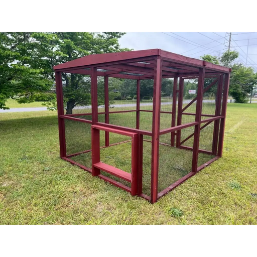 Wooden 16 Ft. Chicken Run (8’W X 16’L X 6’3”H) - Red