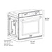 zline professional stainless steel wall oven WAS-30 dimensional diagram