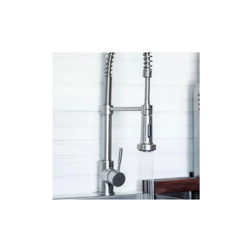 ZLINE Apollo Kitchen Faucet Brushed Nickel Attached Close-up