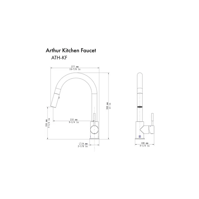 ZLINE Arthur Kitchen Faucet - ATH-KF - Kitchen Faucets
