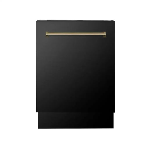 zline dishwasher black stainless DWVZ-BS-24-CB front
