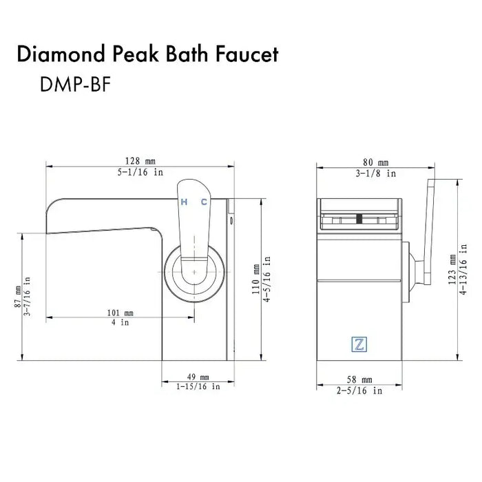 ZLINE Diamond Peak Bath Faucet - DMP-BF - Bathroom Faucet