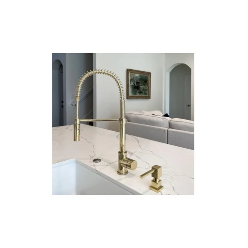 ZLINE Sierra Kitchen Faucet Polished Gold Attached