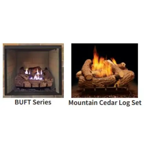 18 Millivolt Burner / Mountain Cedar Log Set with BUF32-T 