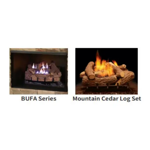 18 Millivolt Burner / Mountain Cedar Log Set with BUF32A Box