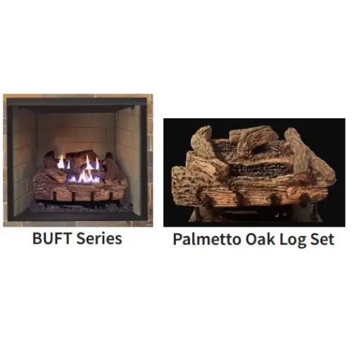 18 Millivolt Burner / Palmetto Oak Log Set with BUF32-T Box 