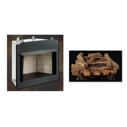 30 Manual Burner / Palmetto Oak Log Set with VRT2542WS Box -