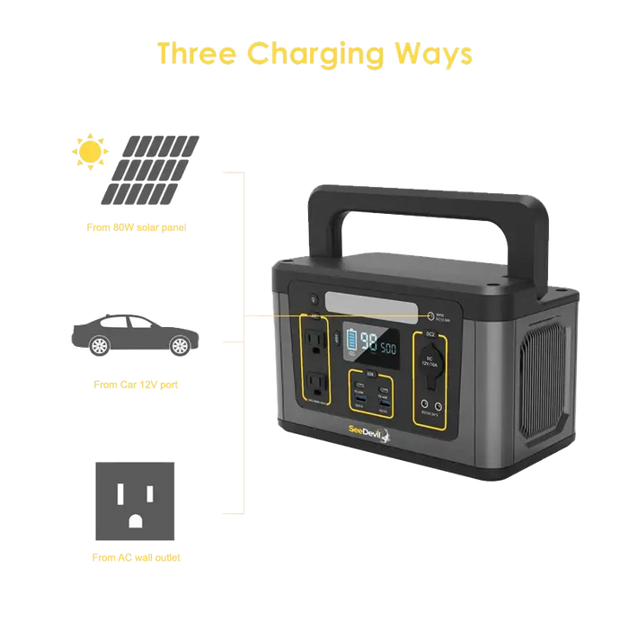 500w 560Wh Portable Power Station - Portable Power Stations