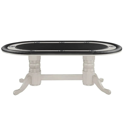 84 TEXAS HOLD’EM GAME TABLE - ANTIQUE WHITE - Indoor