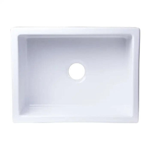 ALFI brand AB2418SB-W 24 White Smooth Thick Wall Fireclay