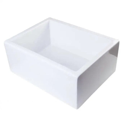 ALFI brand AB2418SB-W 24 White Smooth Thick Wall Fireclay