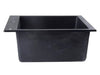 ALFI brand AB2420DI-BLA Black 24 Drop-In Single Bowl Granite