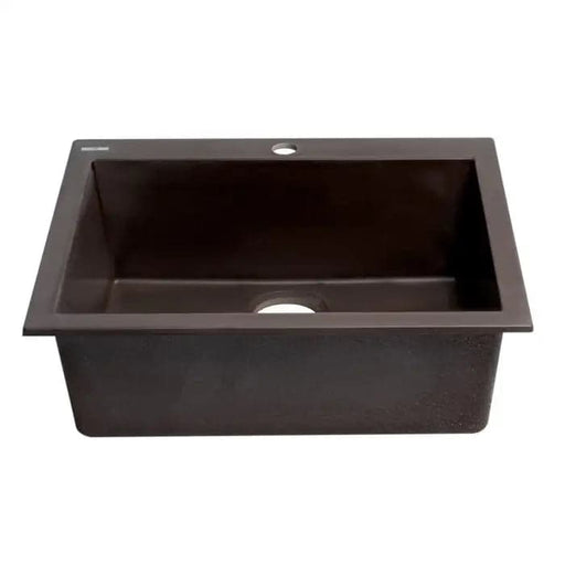 ALFI brand AB2420DI-C Chocolate 24 Drop-In Single Bowl 