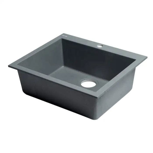 ALFI brand AB2420DI-T Titanium 24 Drop-In Single Bowl 