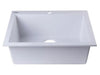 ALFI brand AB2420DI-W White 24 Drop-In Single Bowl Granite 