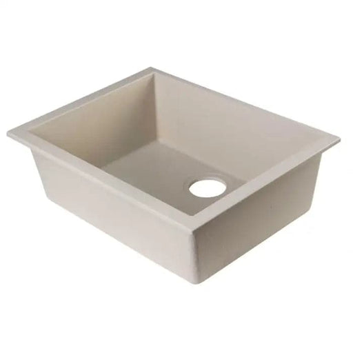 ALFI brand AB2420UM-B Biscuit 24 Undermount Single Bowl 