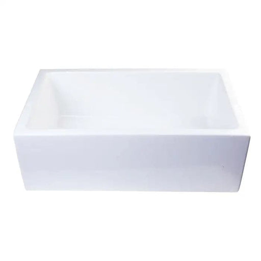 ALFI brand AB3018SB-W 30 White Smooth Apron Solid Thick Wall