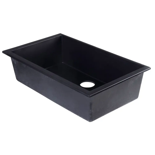 ALFI brand AB3020UM-BLA Black 30 Undermount Single Bowl