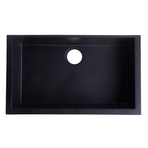 ALFI brand AB3020UM-BLA Black 30 Undermount Single Bowl
