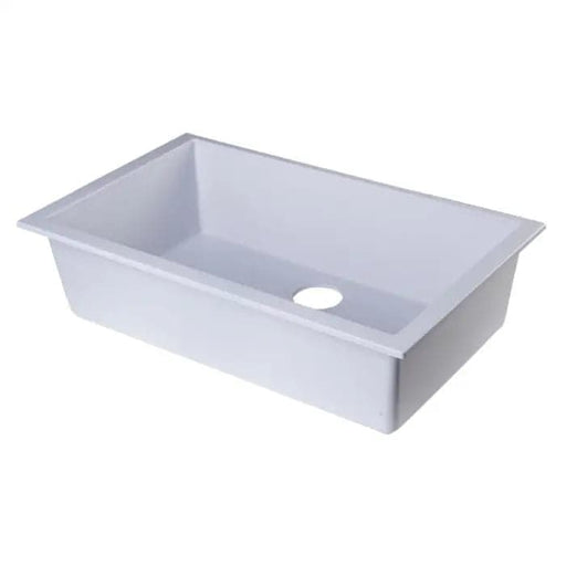 ALFI brand AB3020UM-W White 30 Undermount Single Bowl