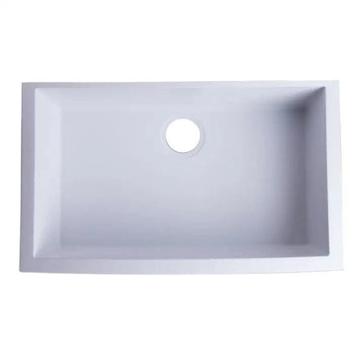 ALFI brand AB3020UM-W White 30 Undermount Single Bowl