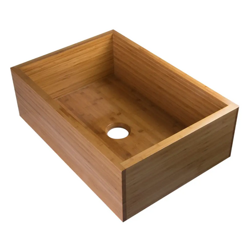 ALFI brand AB3021 30 Single Bowl Bamboo Kitchen Farm Sink - 