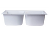 ALFI brand AB3220DI-W White 32 Drop-In Double Bowl Granite 