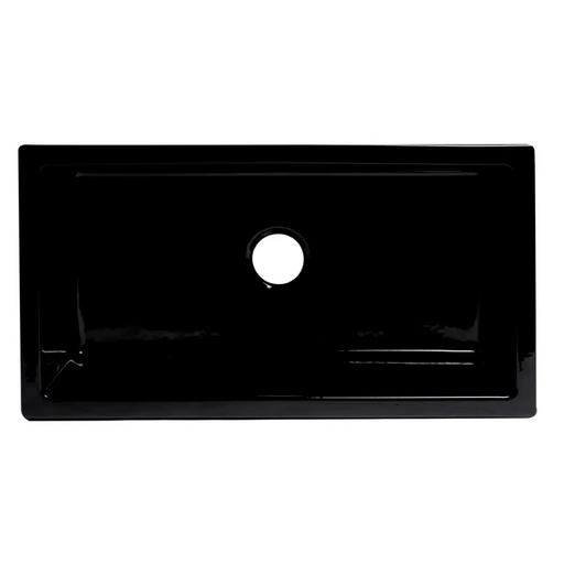 ALFI brand AB3318HS-BG Black Gloss 33 x 18 Reversible Fluted