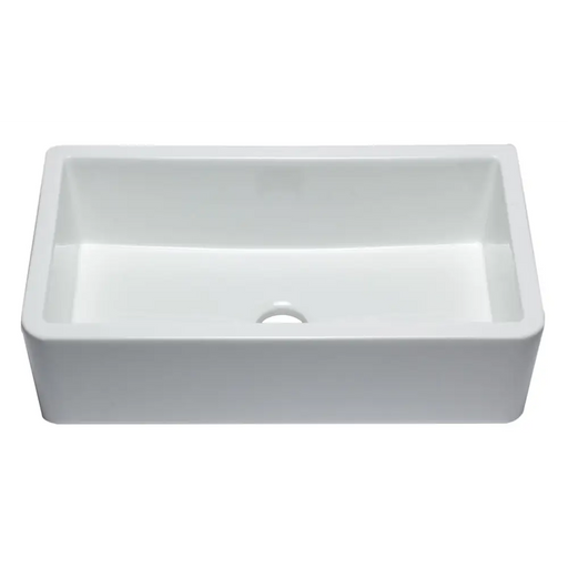 ALFI brand AB3318SB-W 33 White Smooth Apron Solid Thick Wall