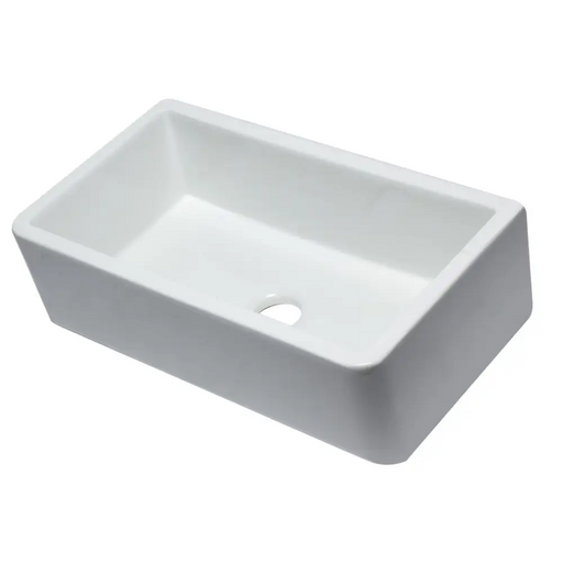 ALFI brand AB3318SB-W 33 White Smooth Apron Solid Thick Wall