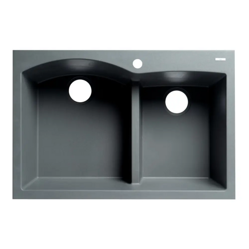 ALFI brand AB3320DI-T Titanium 33 Double Bowl Drop In