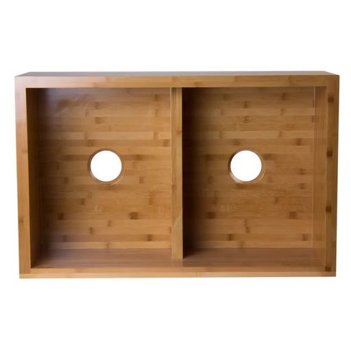ALFI brand AB3321 33 Double Bowl Bamboo Kitchen Farm Sink -
