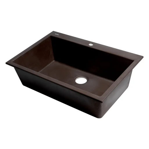 ALFI brand AB3322DI-C Chocolate 33 Single Bowl Drop In