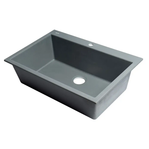 ALFI brand AB3322DI-T Titanium 33 Single Bowl Drop In 