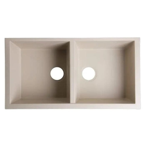 ALFI brand AB3420UM-B Biscuit 34 Undermount Double Bowl 