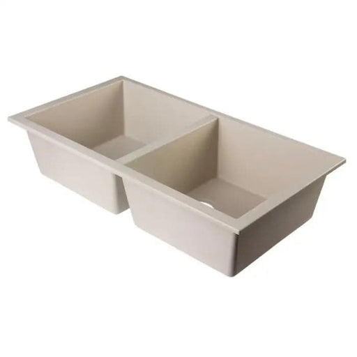 ALFI brand AB3420UM-B Biscuit 34 Undermount Double Bowl 