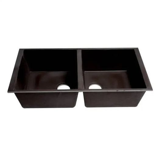 ALFI brand AB3420UM-C Chocolate 34 Undermount Double Bowl 