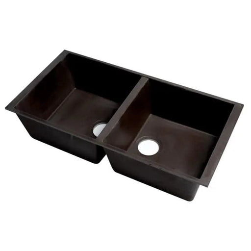 ALFI brand AB3420UM-C Chocolate 34 Undermount Double Bowl 