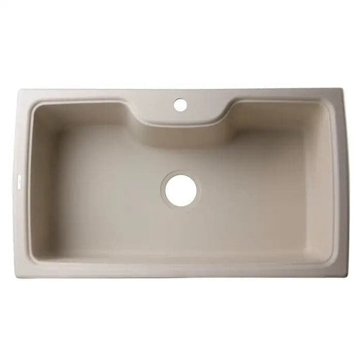 ALFI brand AB3520DI-B Biscuit 35 Drop-In Single Bowl Granite