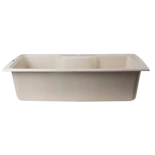 ALFI brand AB3520DI-B Biscuit 35 Drop-In Single Bowl Granite