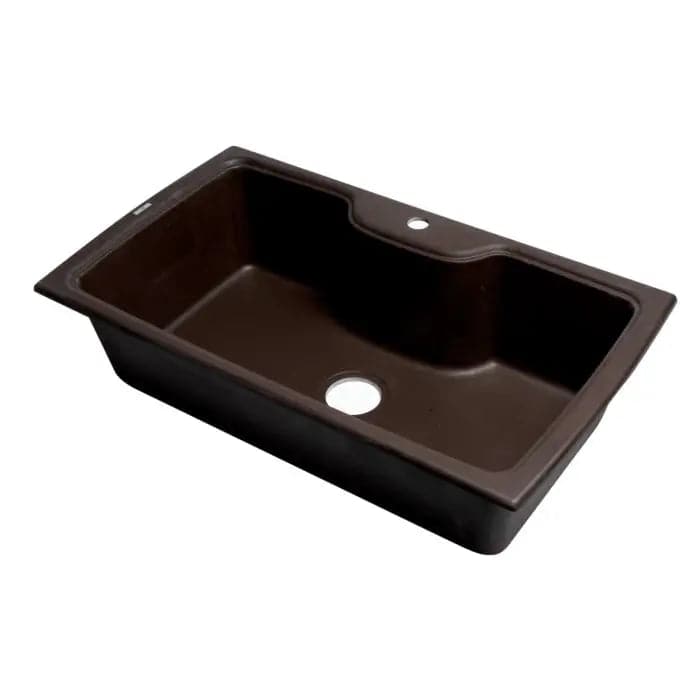 ALFI brand AB3520DI-C Chocolate 35 Drop-In Single Bowl
